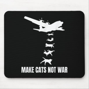 Funny Cat Bombs Anti-war Mouse Pad