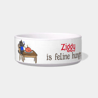 Funny Cat Bowl, Customizable for your Furry Friend Bowl