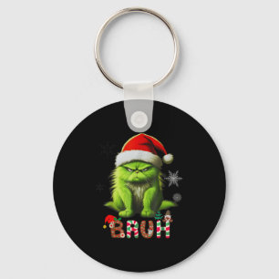 Funny Cat Bruh Saying Bro Keychain