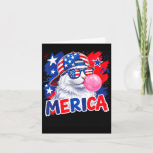 Funny cat bubblegum 4th of july men women american card