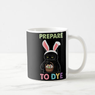 Funny Cat Bunny Ears Prepare to Dye Easter Egg Coffee Mug