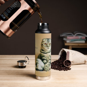 Funny Cat Cake Water Bottle