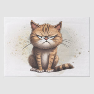 Funny Cat Cartoon Tissue Paper