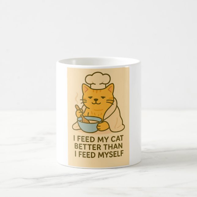Funny Cat Chef Mug (Center)