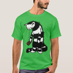 Funny Cat Chocolate Lover - Ink Drawn Drooling Cat T-Shirt