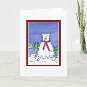Funny Cat Christmas Card