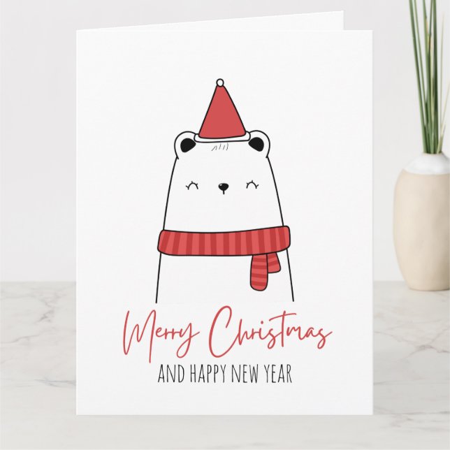 Funny cat christmas  card (Front)