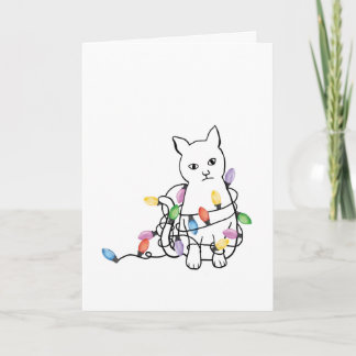 Funny Cat Christmas Holiday Card