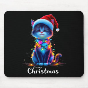 Funny Cat Christmas Humour Mouse Pad