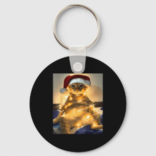Funny Cat Christmas Meme Shirt Cute Holiday Meme C Keychain