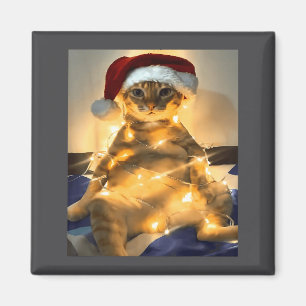 Funny Cat Christmas Meme Shirt Cute Holiday Meme C Magnet