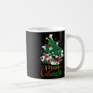 Funny Cat Christmas Tree Merry Catmess Cats Lover Coffee Mug