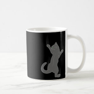 Funny Cat Climbing Cat Scratch Lover Kitty Pet Own Coffee Mug