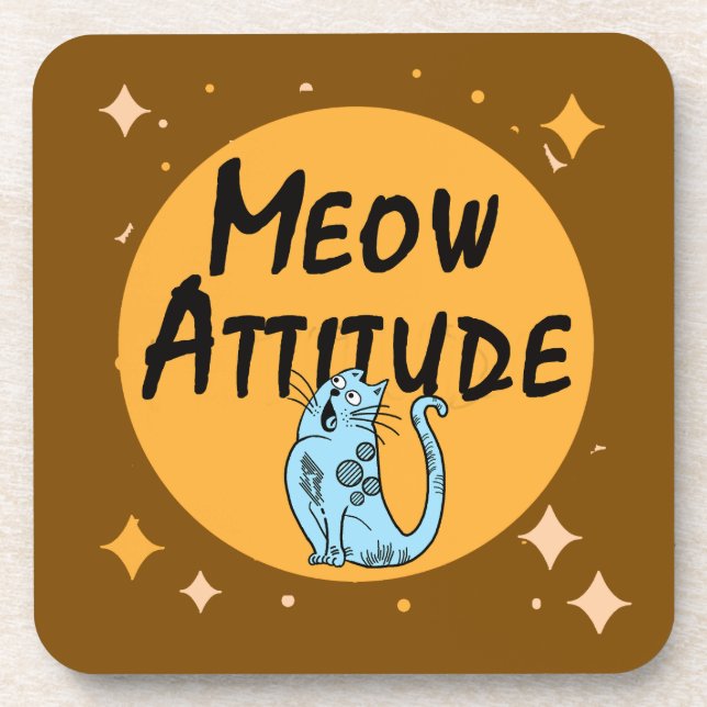 funny cat coaster (Front)