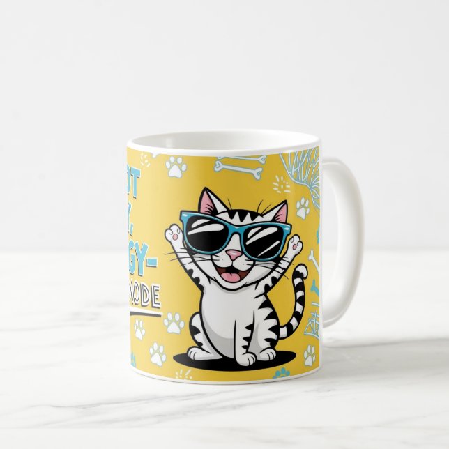 Funny Cat coffee cup Cartoon  (Front Right)