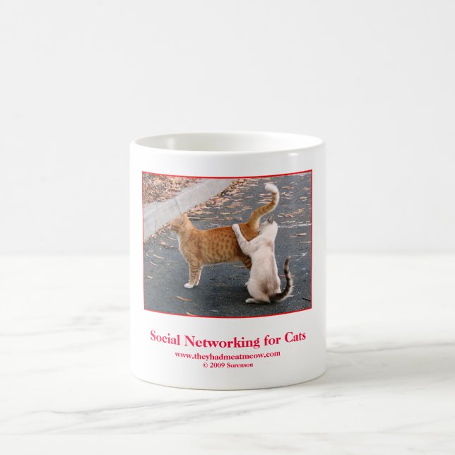 funny cat coffee mug (Center)