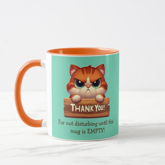 Funny Cat Coffee Mug - Customizable (Left)
