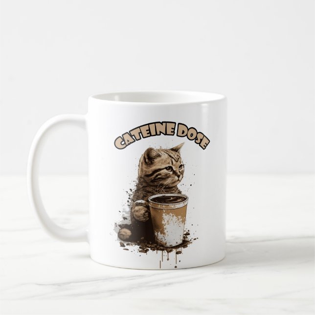 Funny Cat Coffee Mug For Cat lovers (Left)