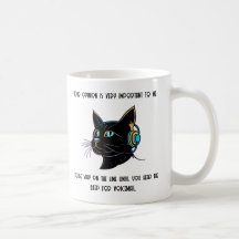 Funny Cat Coffee Mug Sarcastic Office Gift Idea