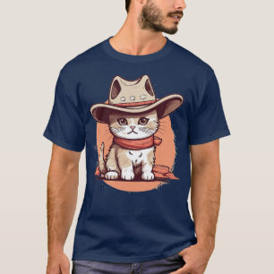 Funny Cat Cowboy Cowgirl Meow Howdy Meowdy 11 T-Shirt