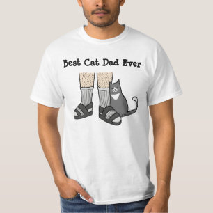 Funny Cat Dad Best Cat Dad Ever Graphic Dad joke T-Shirt