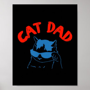 Funny Cat Dad Club 2 Sided Life Is Better With Cat Poster