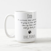 Funny Cat Dad Personalized Pet Photo Coffee Mug (Left)