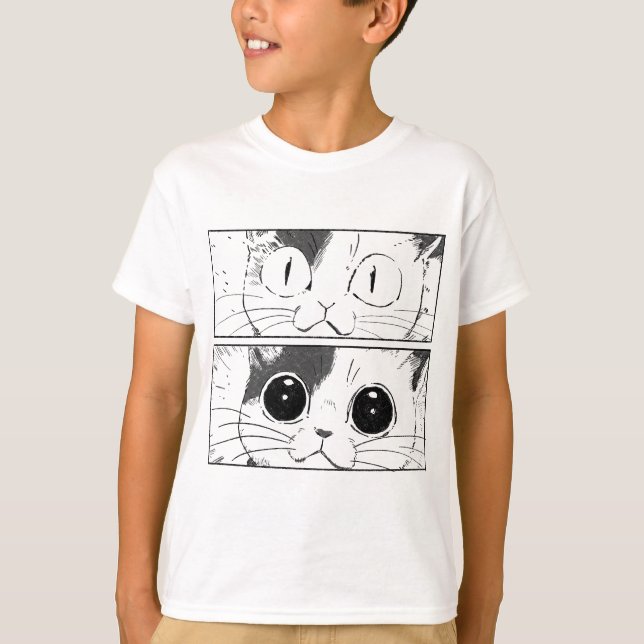 Funny Cat Design T-Shirt (Front)