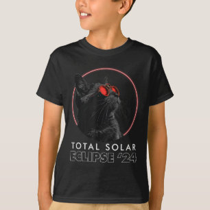 Funny Cat Eclipse Glasses Totality Solar T-Shirt