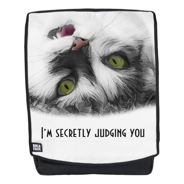 Funny Cat elegant customizable Backpack (Front)