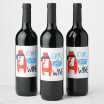 Funny Cat End Your Day With Wine