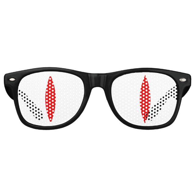 Funny Cat Eyes Glasses (Red Eyes) (Front)
