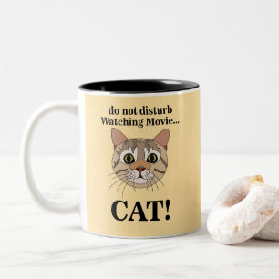 Funny Cat Face  Two-Tone Coffee Mug