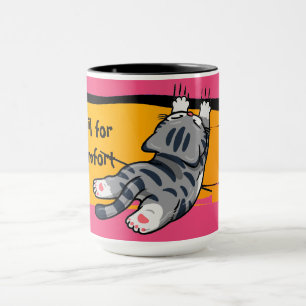 Funny Cat, Fat Cat, Funny Script, Modern Trendy Mug
