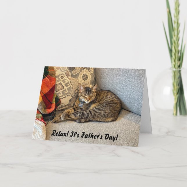 Funny Cat Father's Day Card (Front)