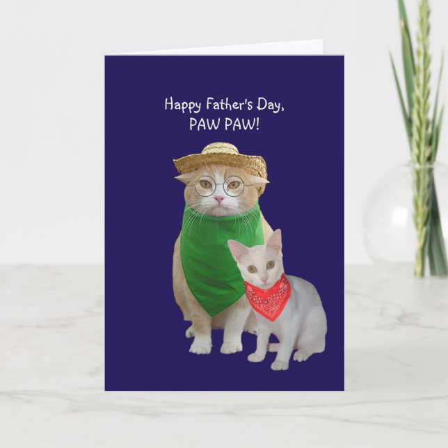 Funny Cat Father's Day Card (Front)