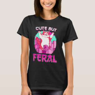 Funny Cat, Feral Girl Party Vacation Summer T-Shirt