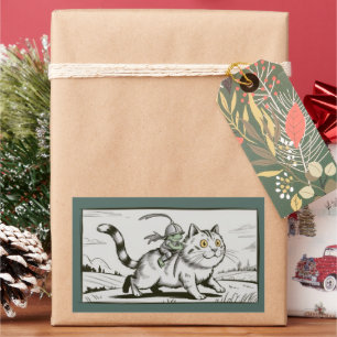 Funny Cat Frog Meme Medieval Vintage Sticker