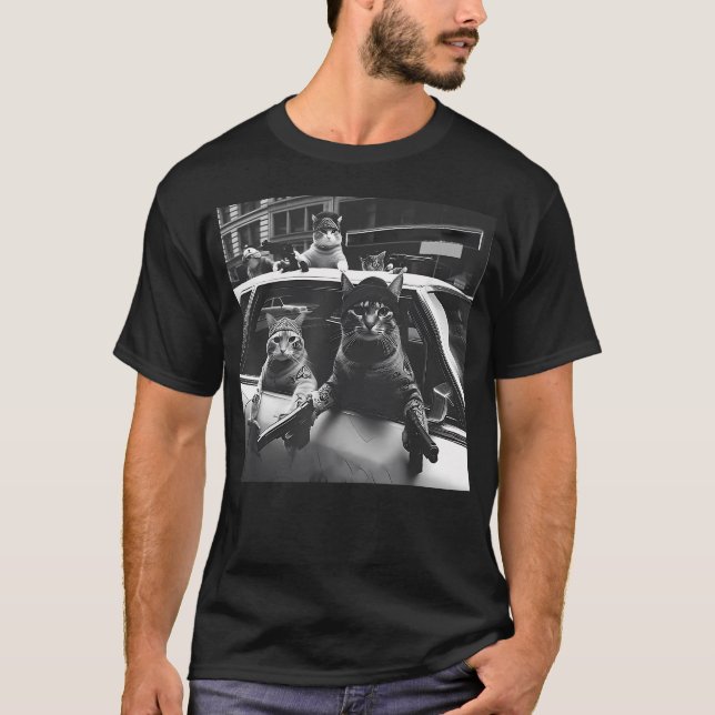 Funny Cat Gang T-Shirt (Front)