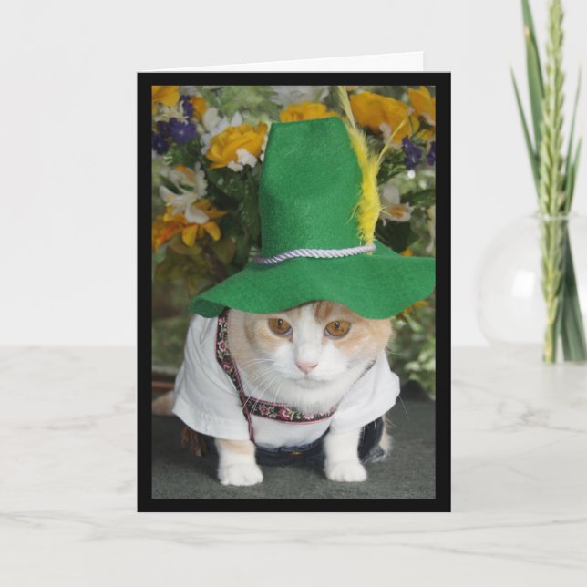 Funny Cat German Birthday Card (Front)
