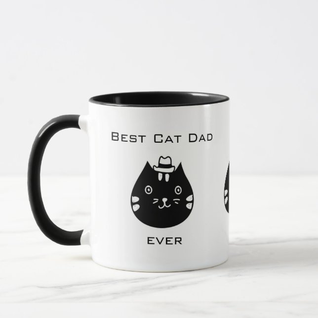Funny Cat Gifts Best Cat Dad Ever Rude Cat Lovers Mug (Left)