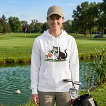 Funny Cat Golfer Fishing Water Hazard