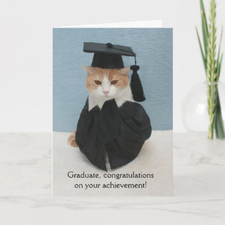 Funny Cat Graduation Card