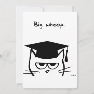 Funny Cat Graduation Faire-part ou Grad Party