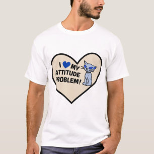 Funny Cat Graphic Tee Love My Attitude Problem