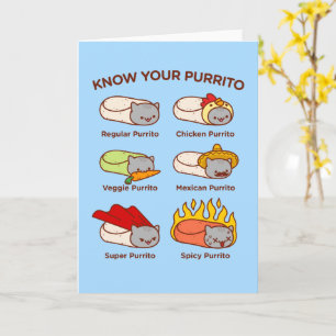 Funny Cat Greeting Card: KNOW YOUR PURRITO Card