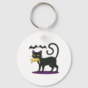 Funny Cat Halloween Voting Election 2024 Usa Keychain