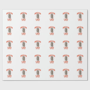 Funny Cat Hold On I See A Cat Vintage Shirt Design Wrapping Paper