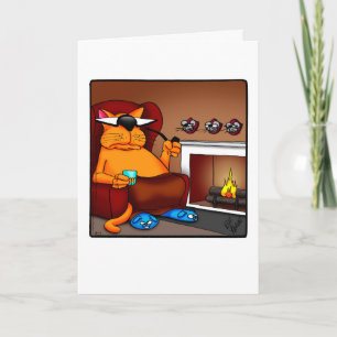 Funny Cat Humour Keep In Touch Greeting Card