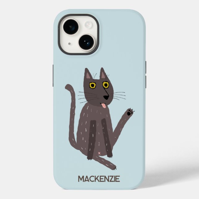 Funny Cat Humour Personalized Case-Mate iPhone Case (Back)